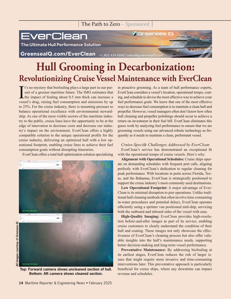 Maritime Reporter Magazine, page 14,  Feb 2025