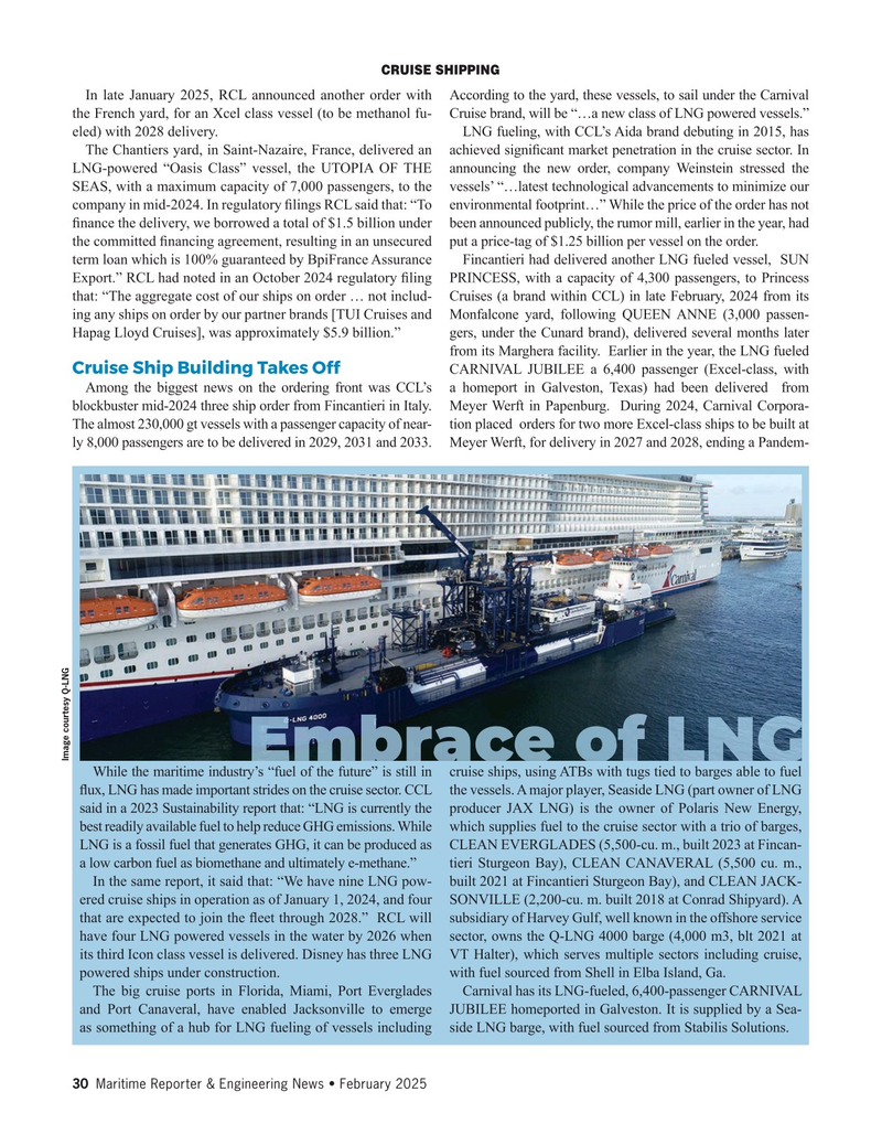 Maritime Reporter Magazine, page 30,  Feb 2025