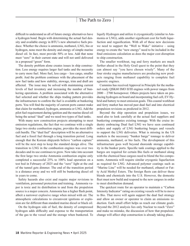 Maritime Reporter Magazine, page 18,  Apr 2025