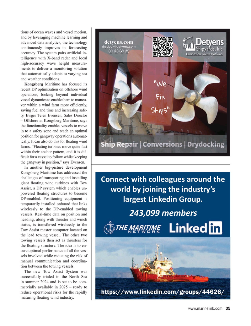 Maritime Reporter Magazine, page 35,  Apr 2025