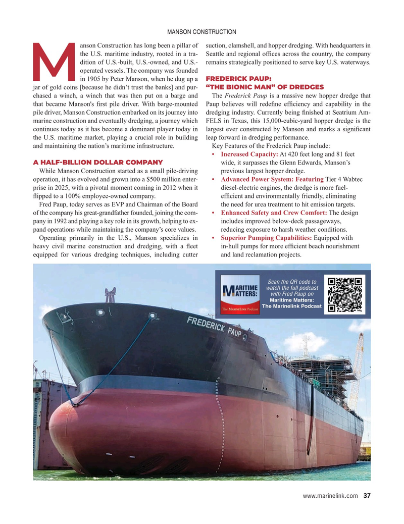 Maritime Reporter Magazine, page 37,  Apr 2025