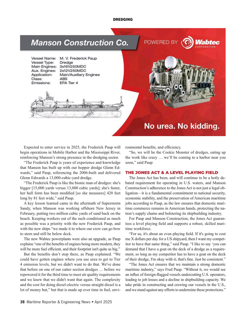 Maritime Reporter Magazine, page 38,  Apr 2025
