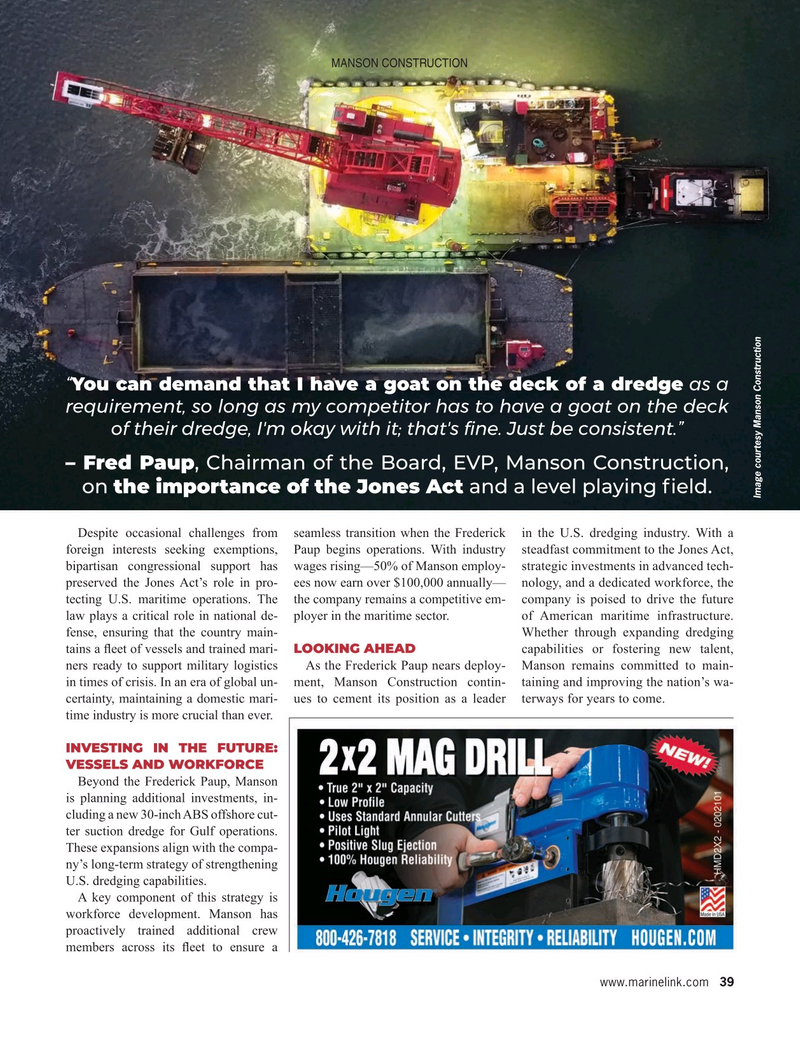 Maritime Reporter Magazine, page 39,  Apr 2025