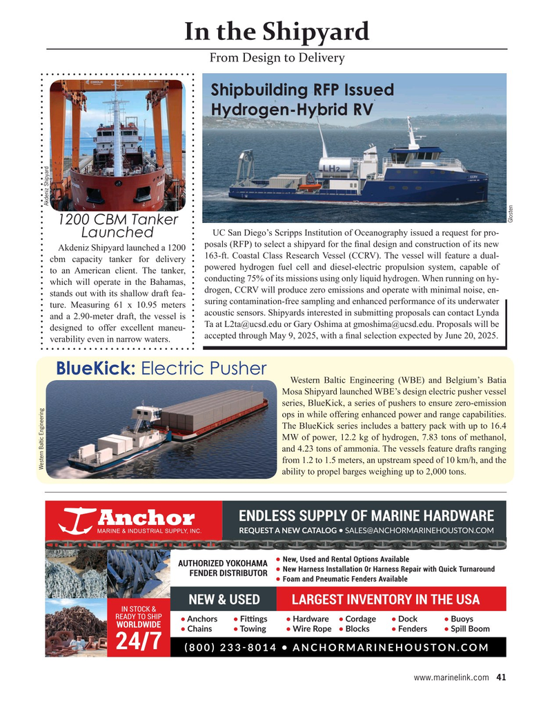 Maritime Reporter Magazine, page 41,  Apr 2025