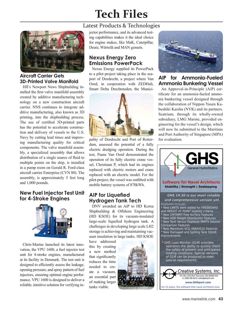 Maritime Reporter Magazine, page 43,  Apr 2025
