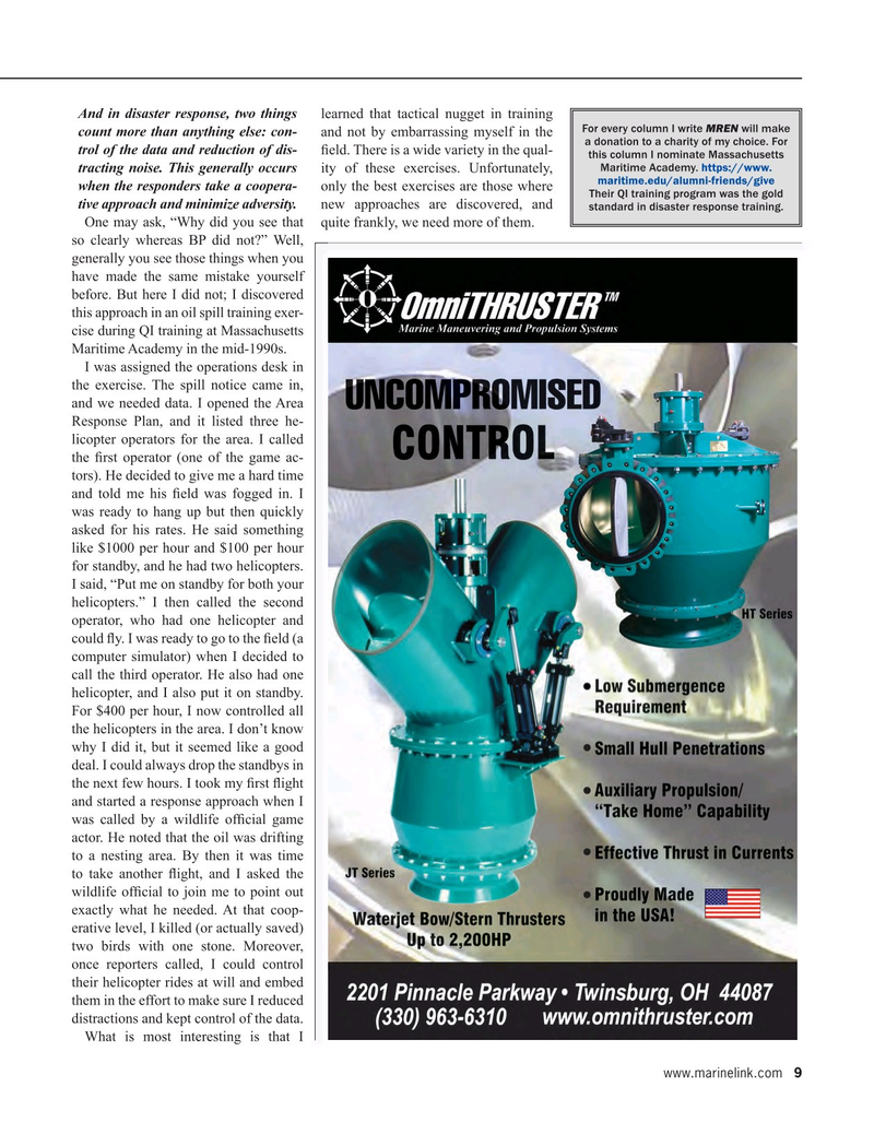 Maritime Reporter Magazine, page 9,  Jun 2025