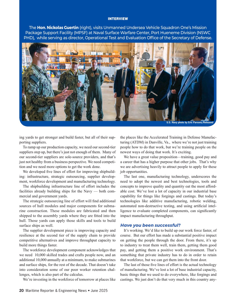 Maritime Reporter Magazine, page 20,  Jun 2025