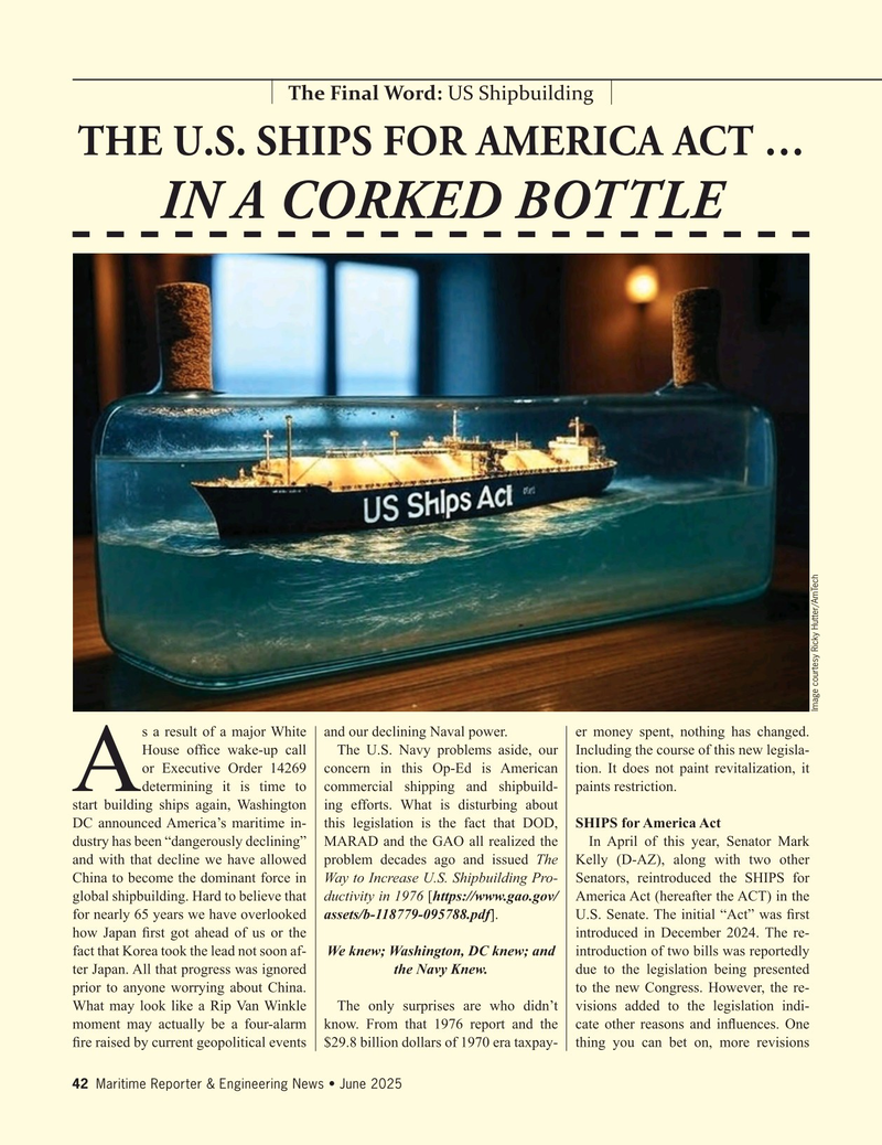 Maritime Reporter Magazine, page 42,  Jun 2025