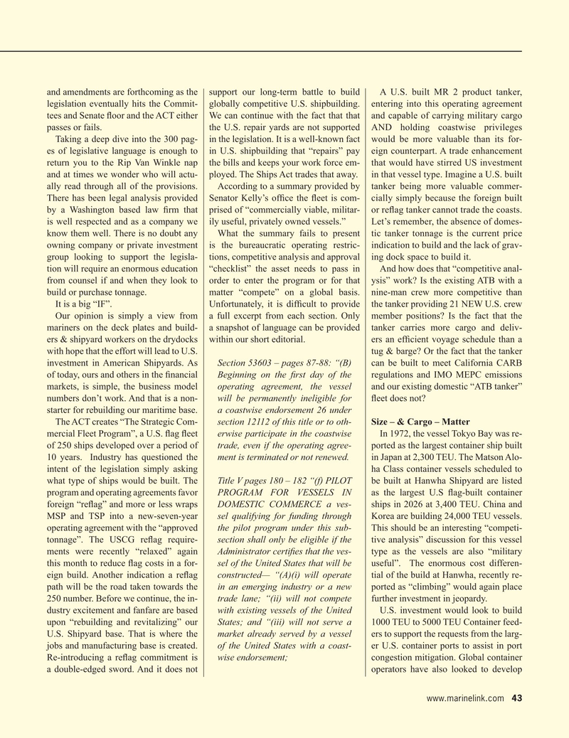 Maritime Reporter Magazine, page 43,  Jun 2025