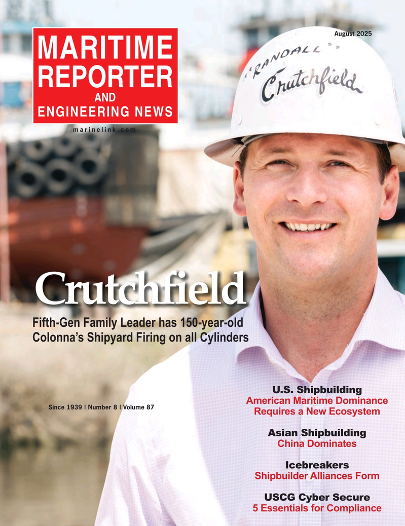 Maritime Reporter Magazine Cover Aug 2025 - 