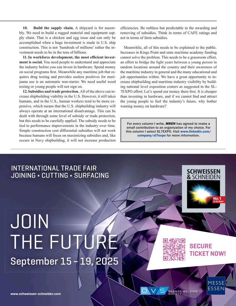Maritime Reporter Magazine, page 11,  Aug 2025
