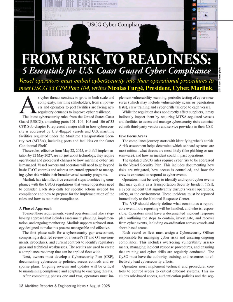 Maritime Reporter Magazine, page 12,  Aug 2025