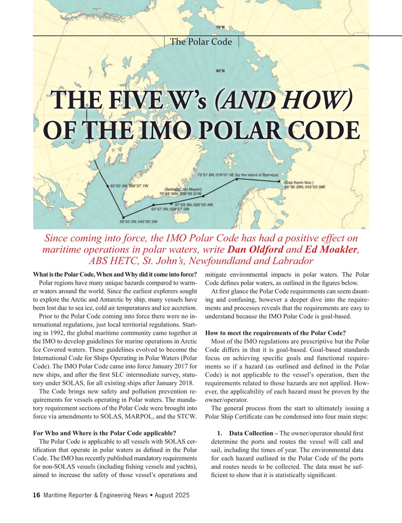 Maritime Reporter Magazine, page 16,  Aug 2025