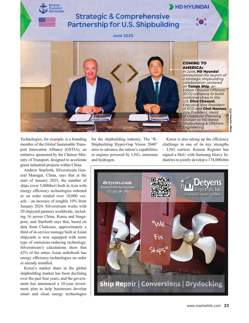 Maritime Reporter Magazine, page 23,  Aug 2025