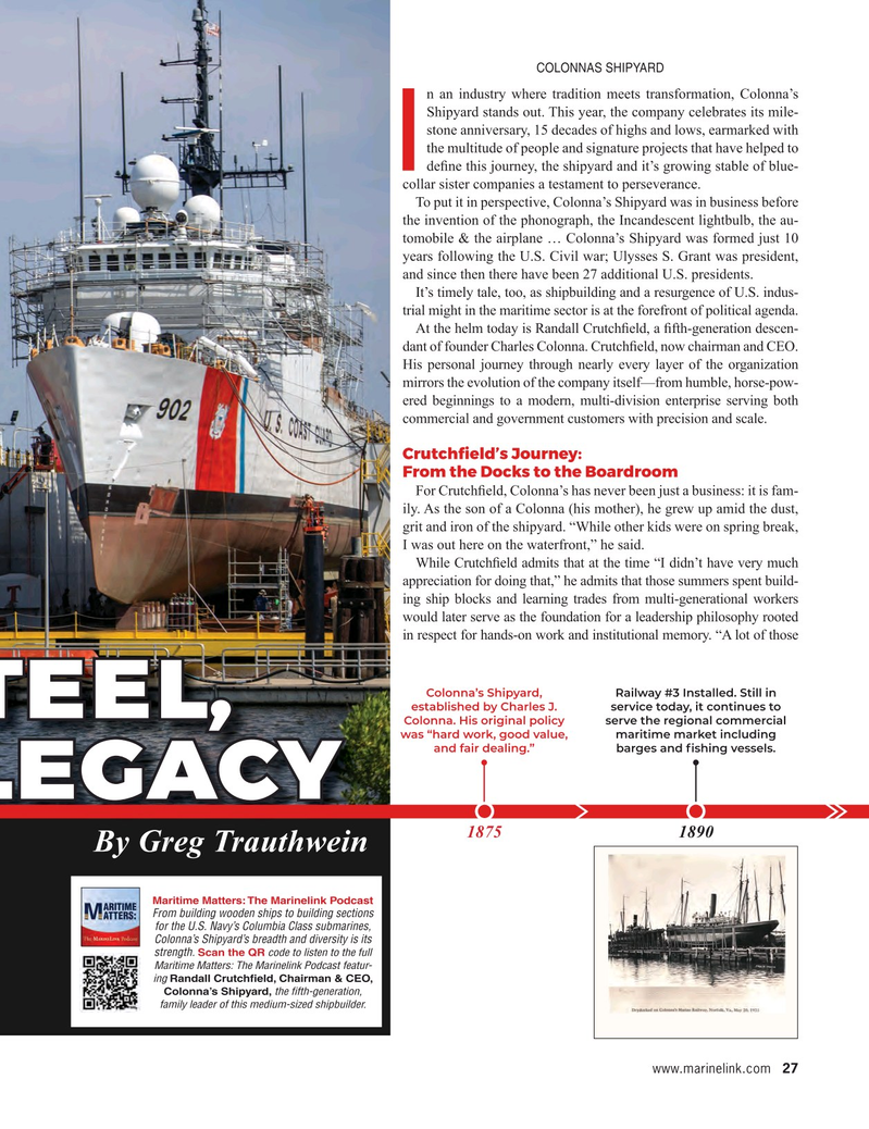 Maritime Reporter Magazine, page 27,  Aug 2025
