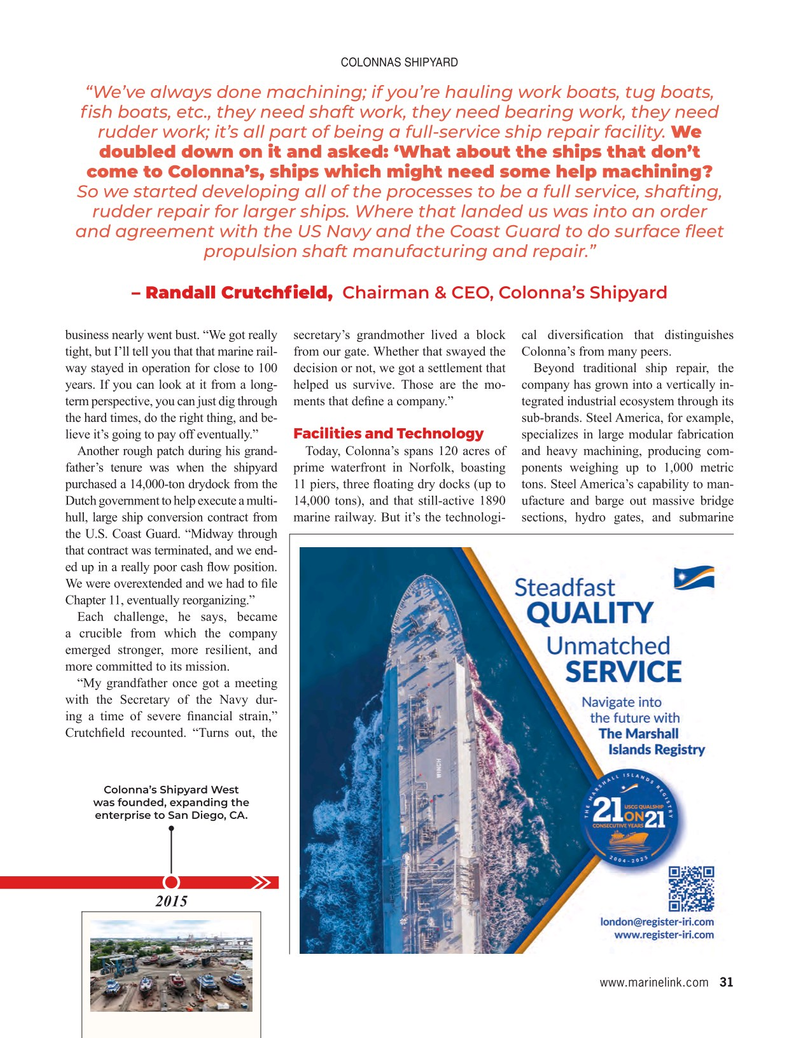 Maritime Reporter Magazine, page 31,  Aug 2025