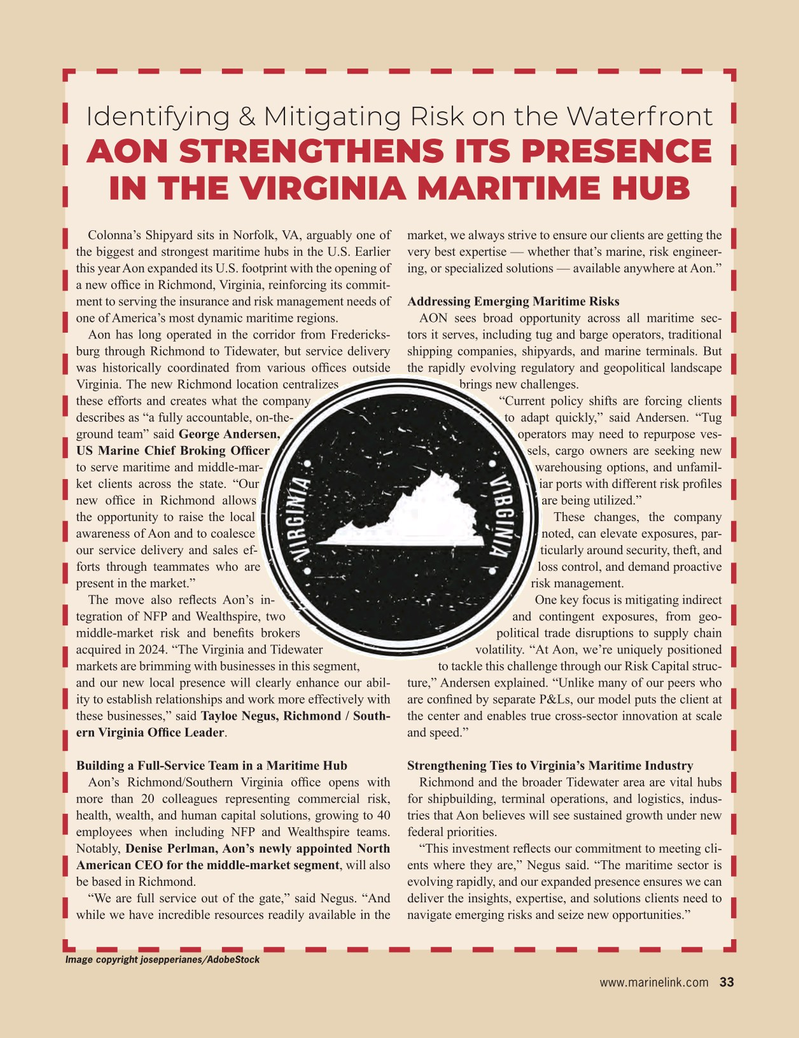 Maritime Reporter Magazine, page 33,  Aug 2025