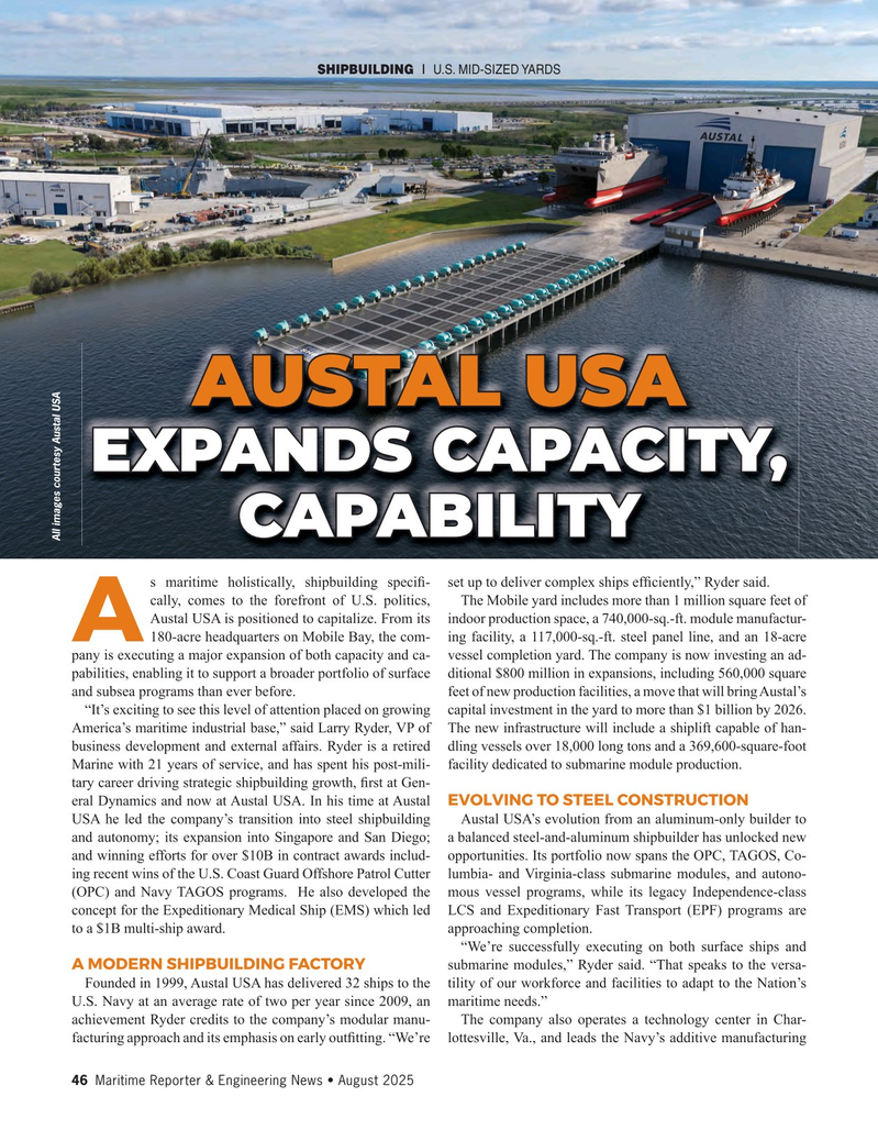 Maritime Reporter Magazine, page 46,  Aug 2025