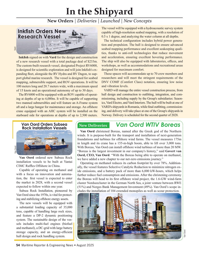Maritime Reporter Magazine, page 54,  Aug 2025