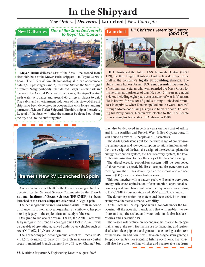 Maritime Reporter Magazine, page 56,  Aug 2025