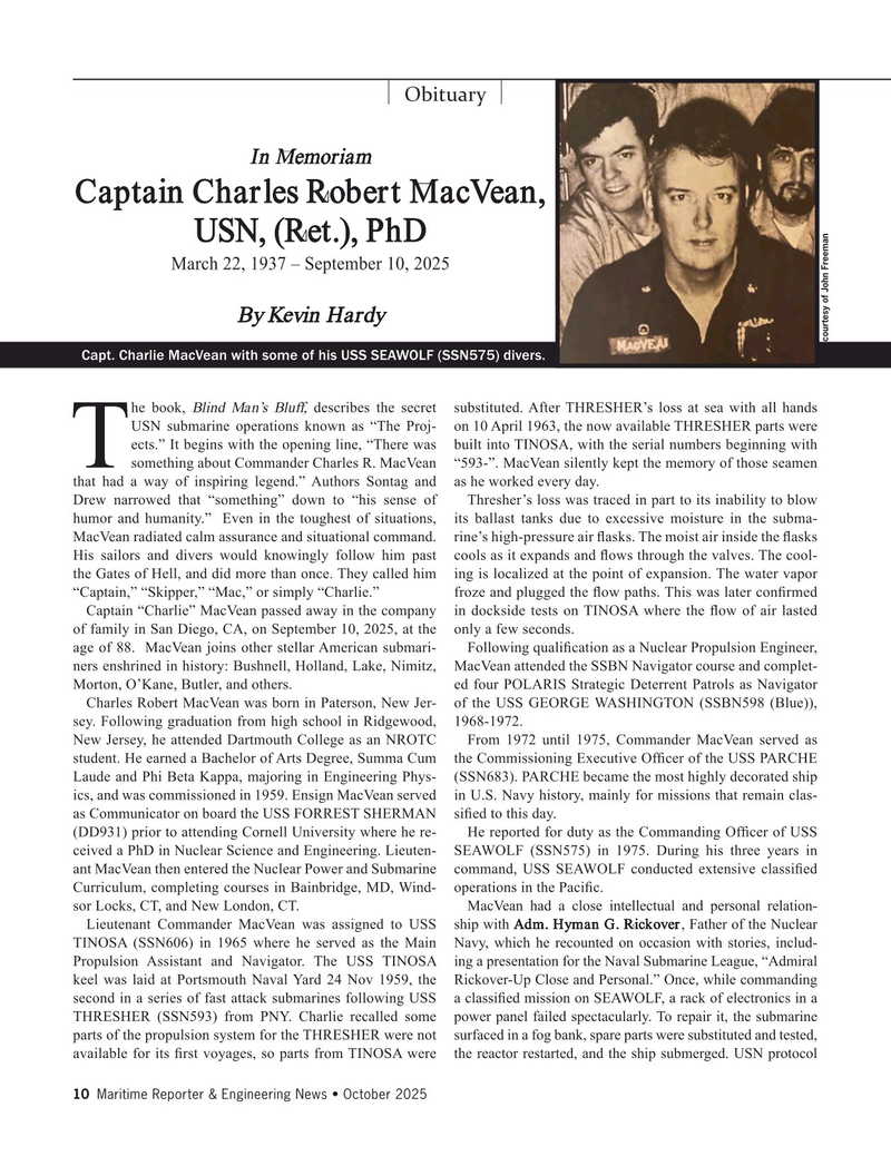 Maritime Reporter Magazine, page 10, Oct 2025