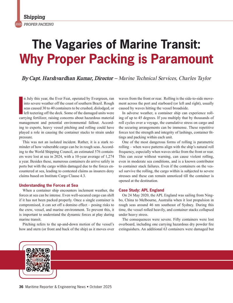 Maritime Reporter Magazine, page 36,  Oct 2025