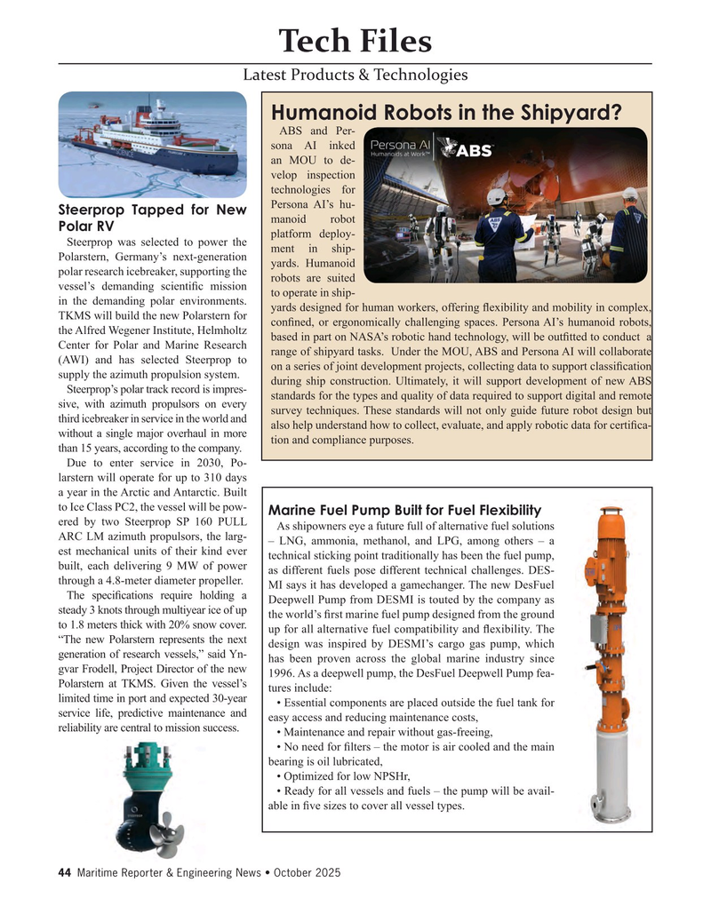 Maritime Reporter Magazine, page 44,  Oct 2025