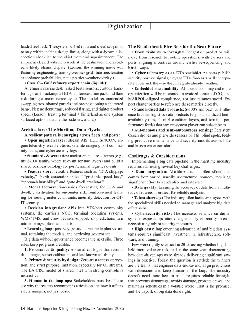 Maritime Reporter Magazine, page 14, Nov 2025