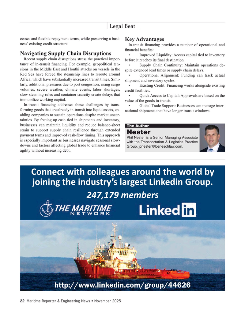 Maritime Reporter Magazine, page 22, Nov 2025