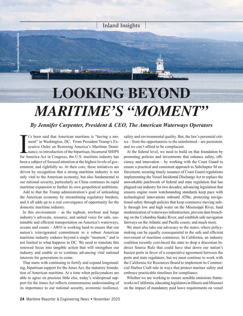 Maritime Reporter Magazine, page 24,  Nov 2025