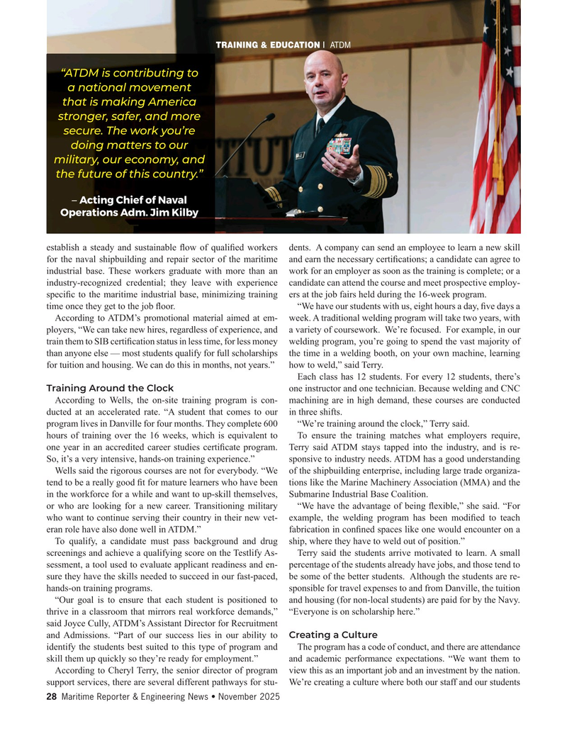 Maritime Reporter Magazine, page 28,  Nov 2025