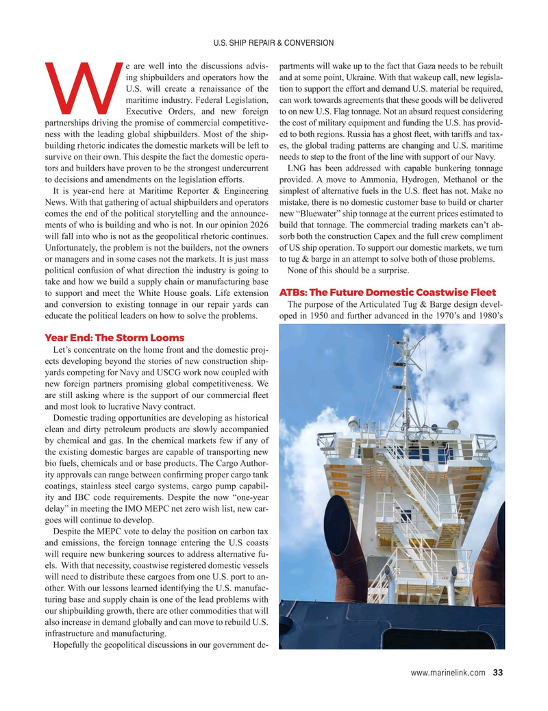 Maritime Reporter Magazine, page 33, Nov 2025