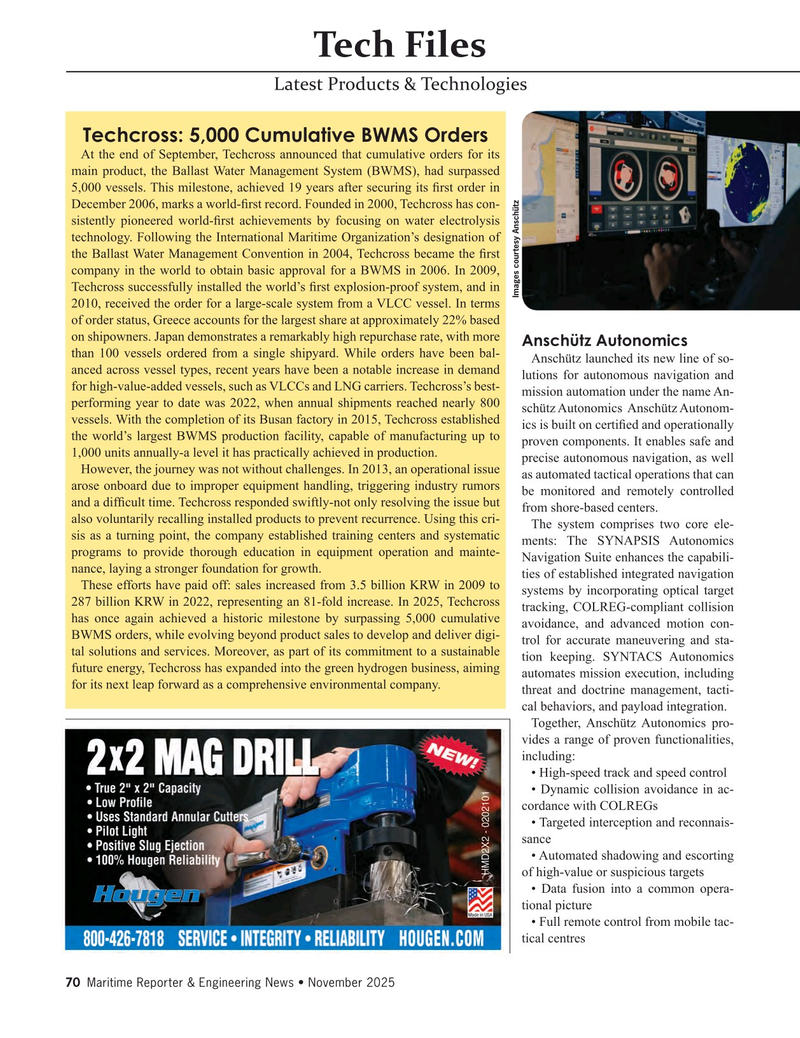 Maritime Reporter Magazine, page 70, Nov 2025