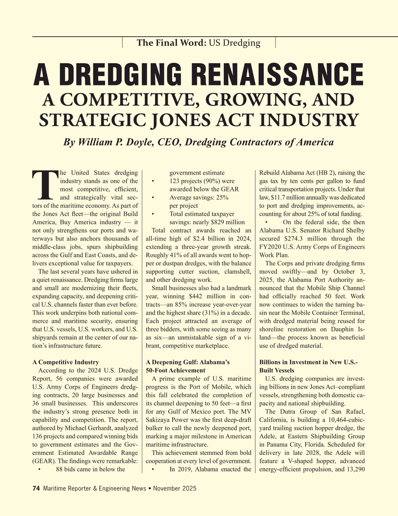 Maritime Reporter Magazine, page 74,  Nov 2025