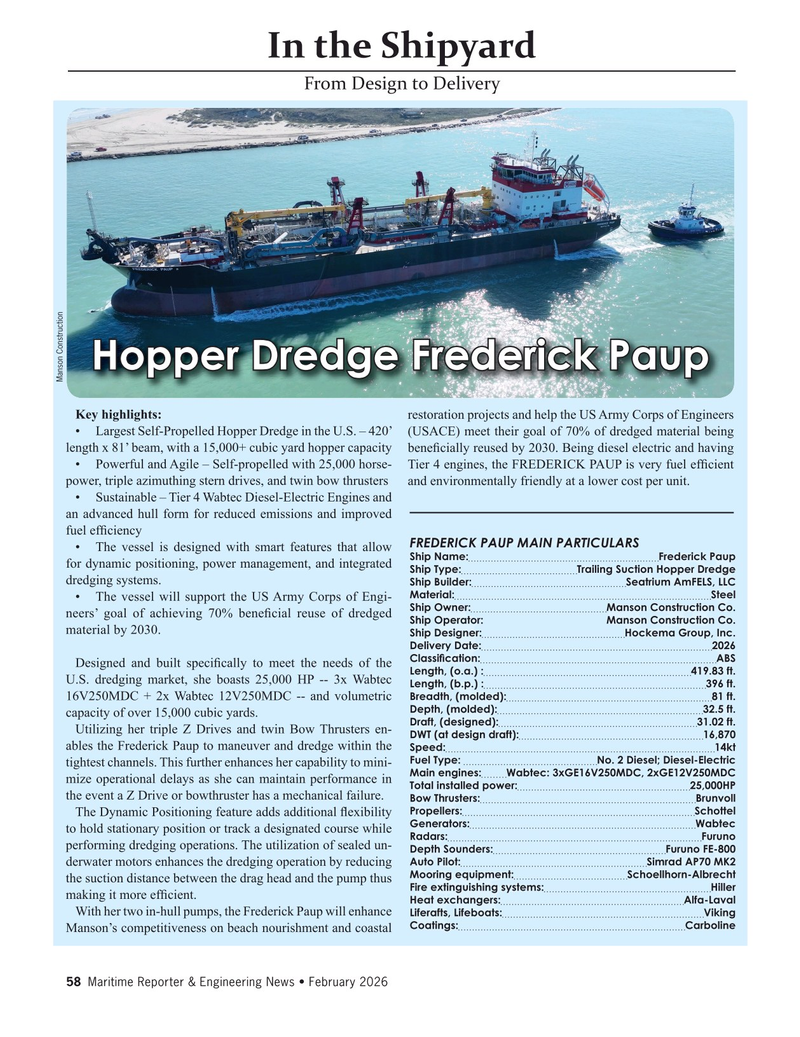 Maritime Reporter Magazine, page 58, Feb 2026