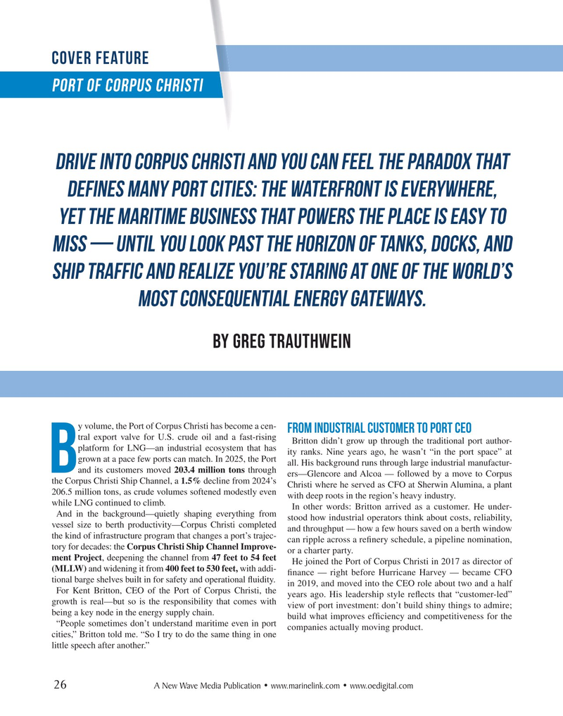 Maritime Reporter Magazine, page 26,  Feb 16, 2026