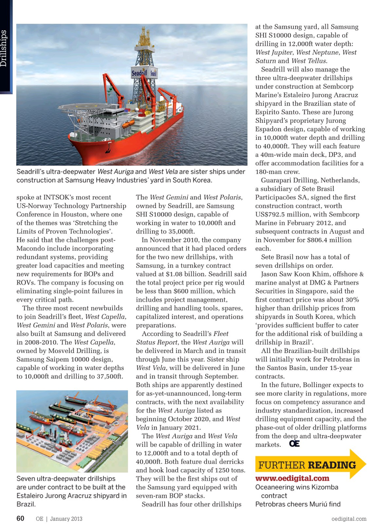 Offshore Engineer Magazine, page 58,  Jan 2013