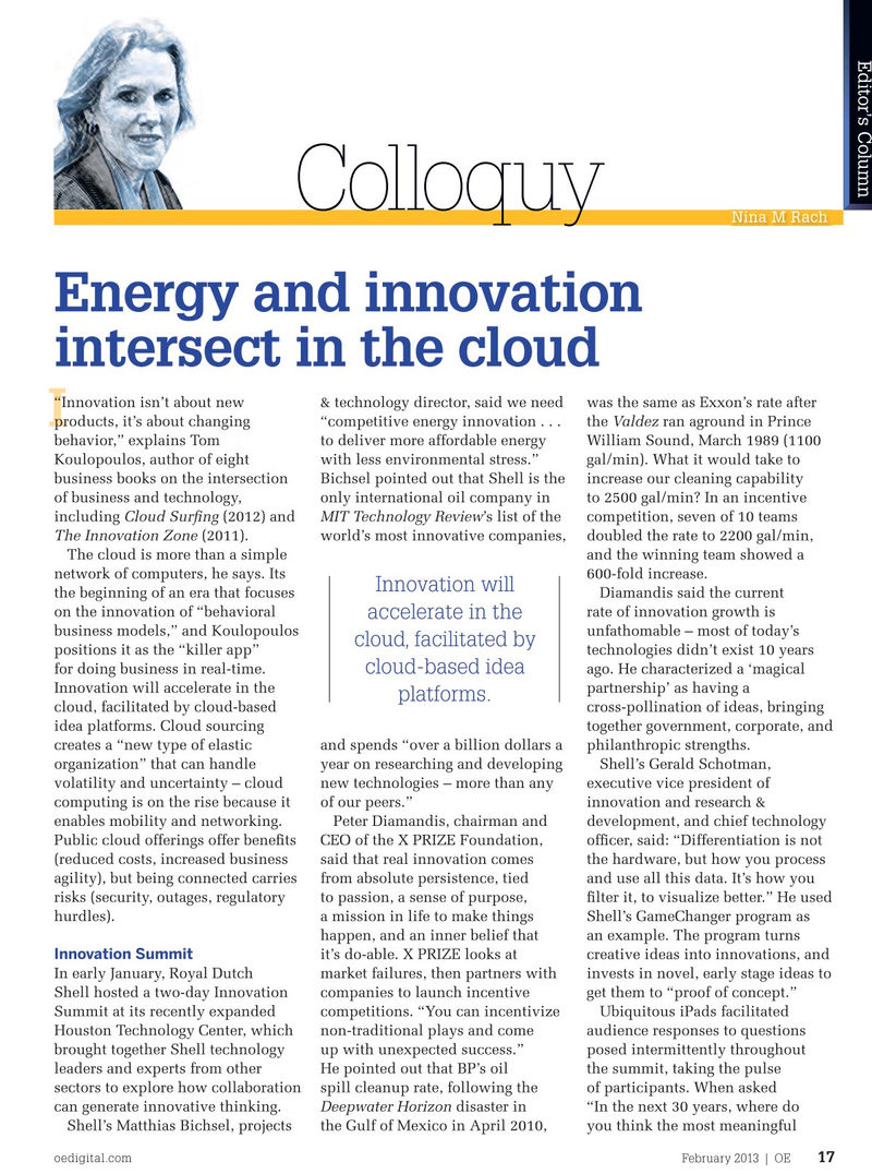 Offshore Engineer Magazine, page 15,  Feb 2013