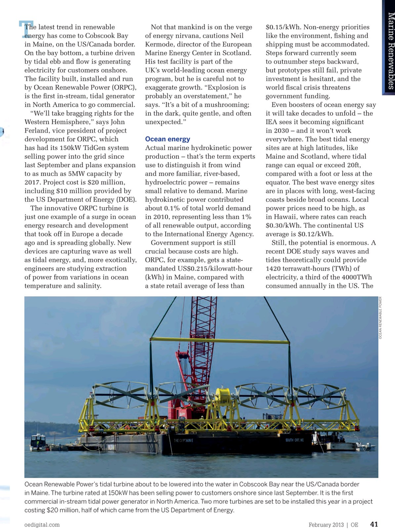 Offshore Engineer Magazine, page 39,  Feb 2013