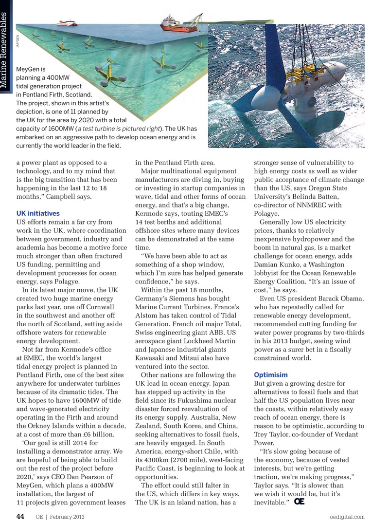 Offshore Engineer Magazine, page 42,  Feb 2013