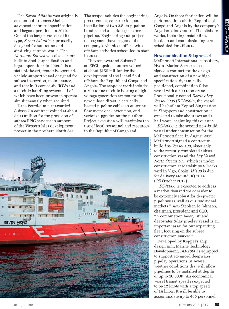 Offshore Engineer Magazine, page 67,  Feb 2013