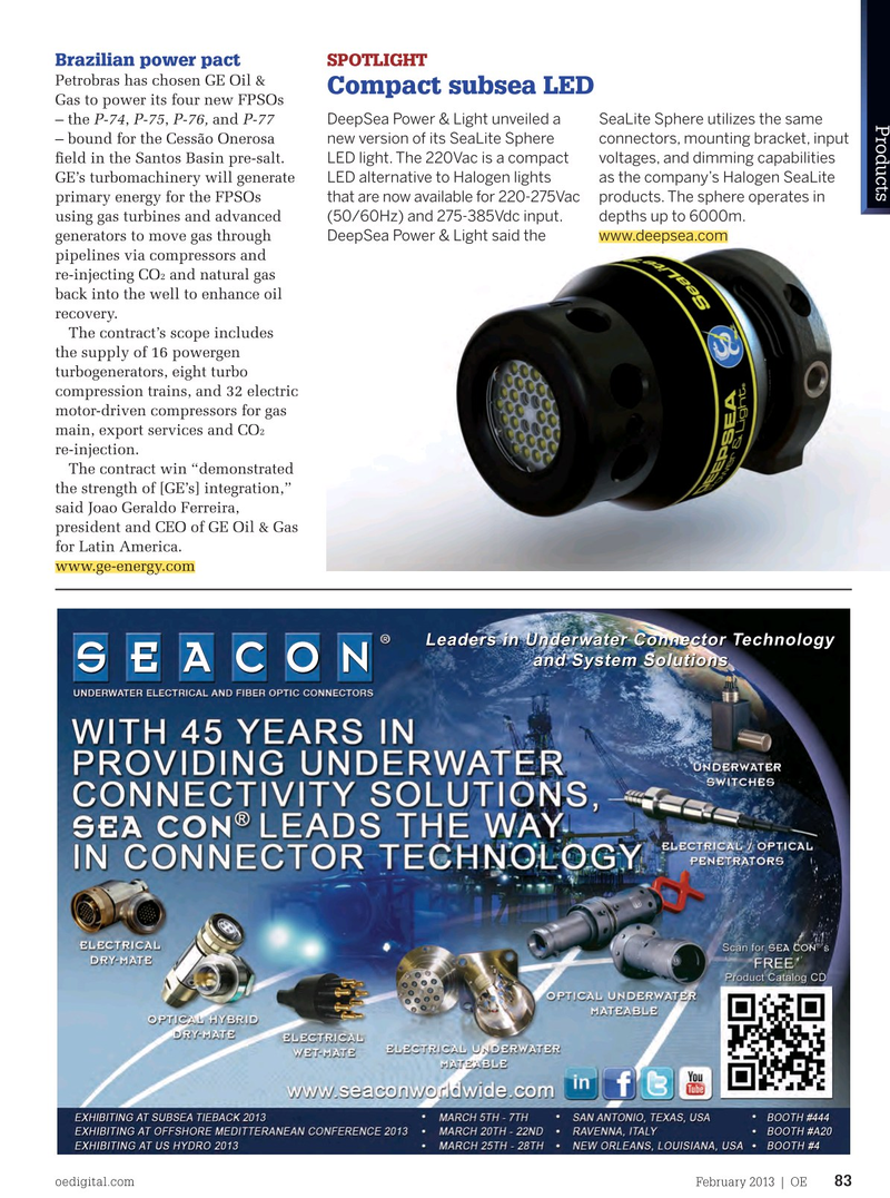 Offshore Engineer Magazine, page 81,  Feb 2013