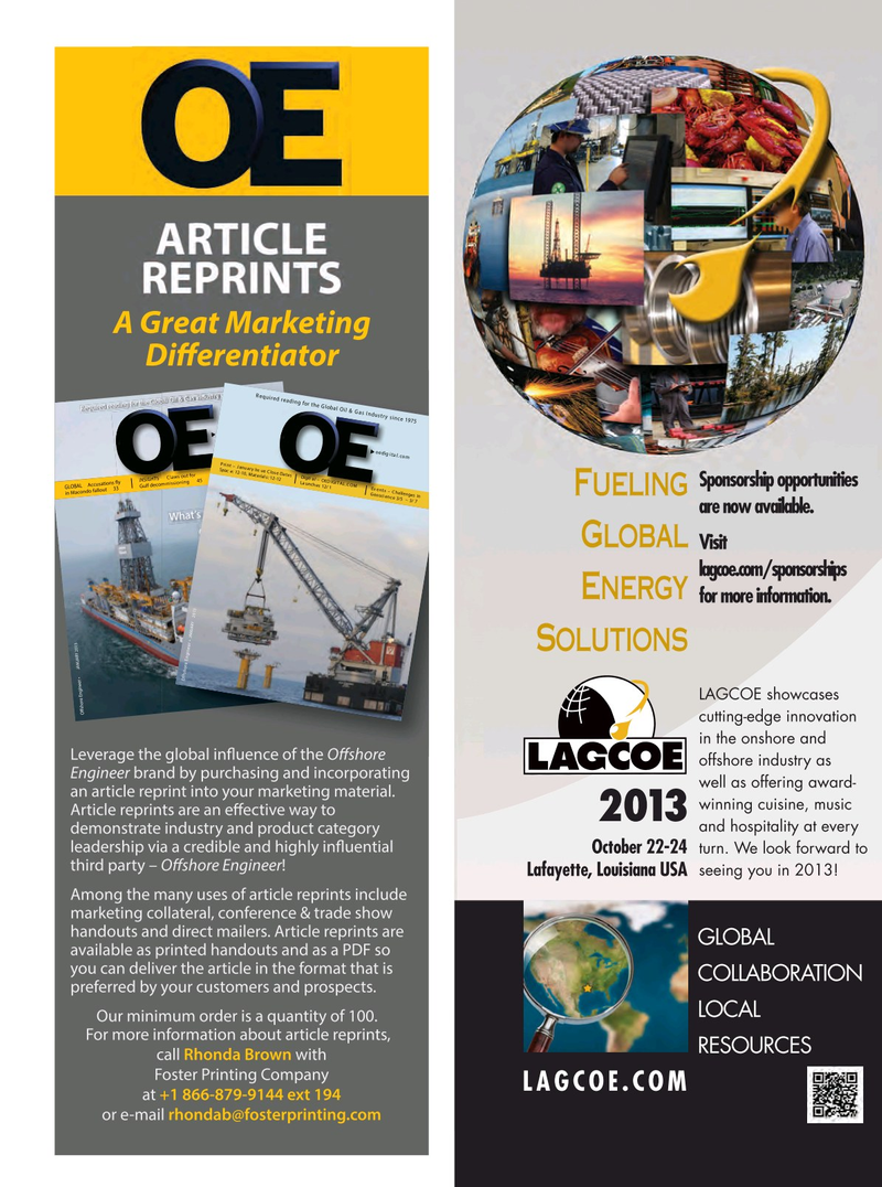 Offshore Engineer Magazine, page 91,  Feb 2013
