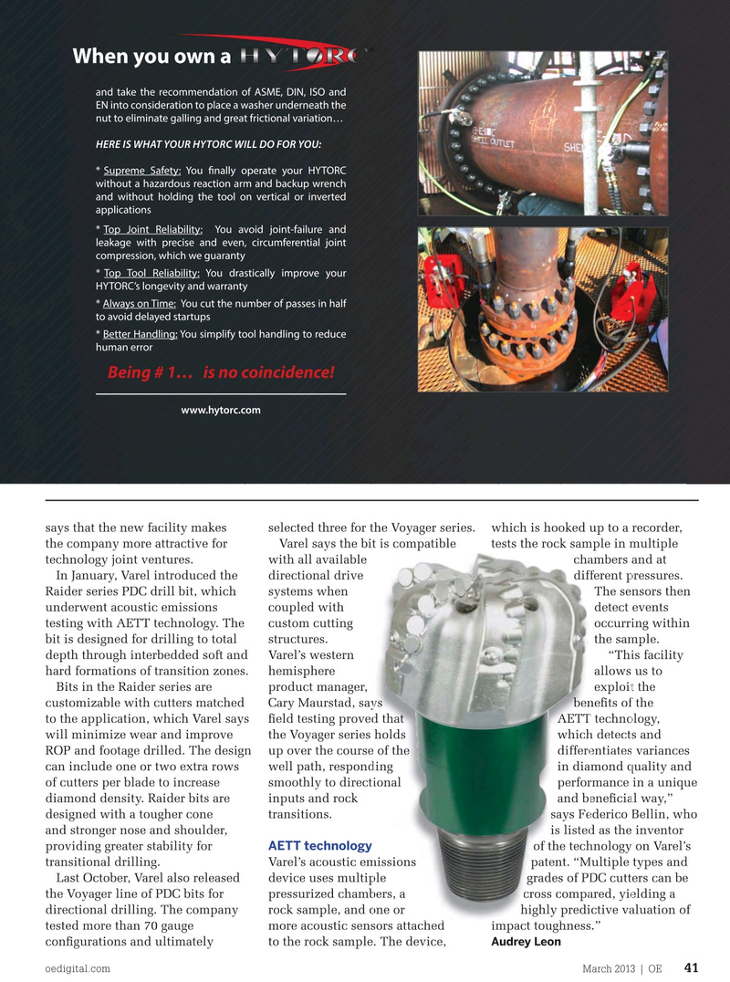 Offshore Engineer Magazine, page 39,  Mar 2013