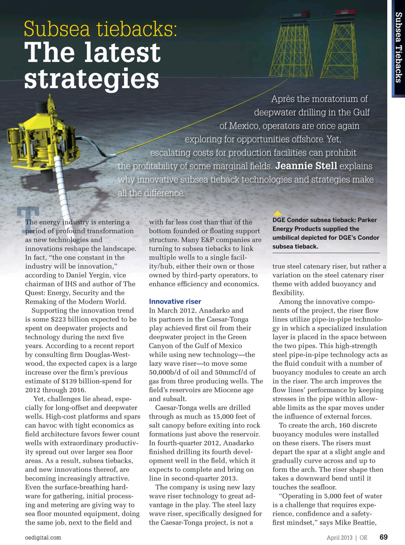 Offshore Engineer Magazine, page 67,  Apr 2013