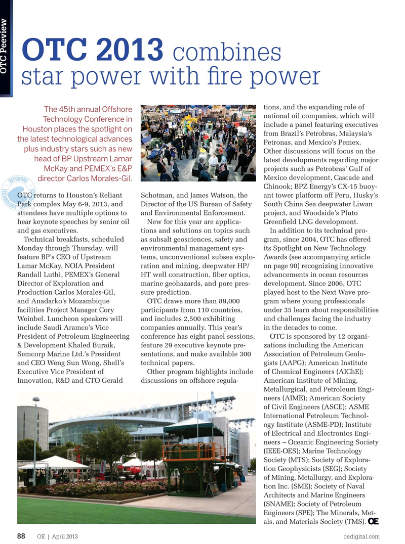 Offshore Engineer Magazine, page 86,  Apr 2013
