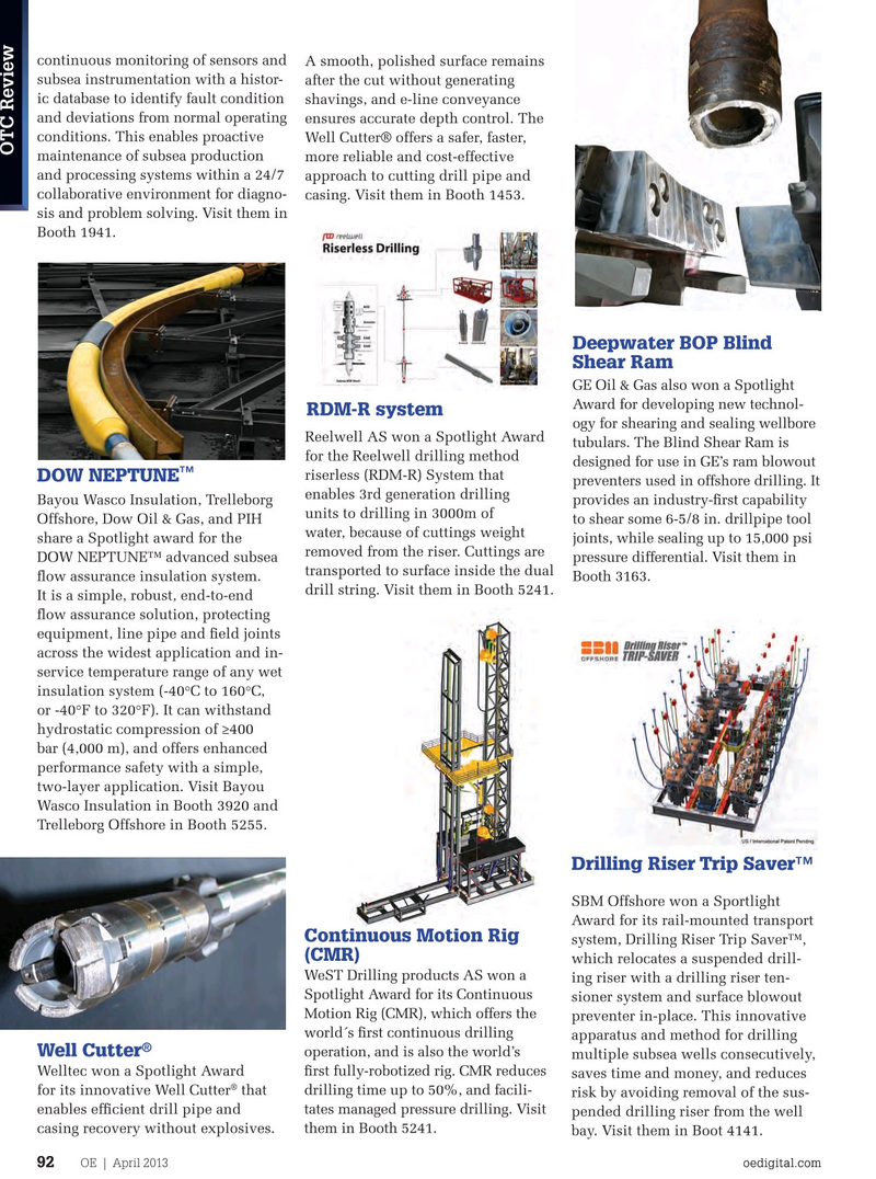 Offshore Engineer Magazine, page 90,  Apr 2013
