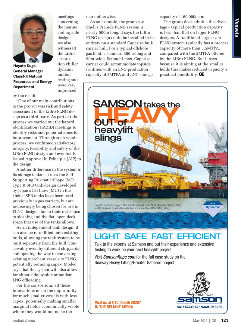 Offshore Engineer Magazine, page 119,  May 2013