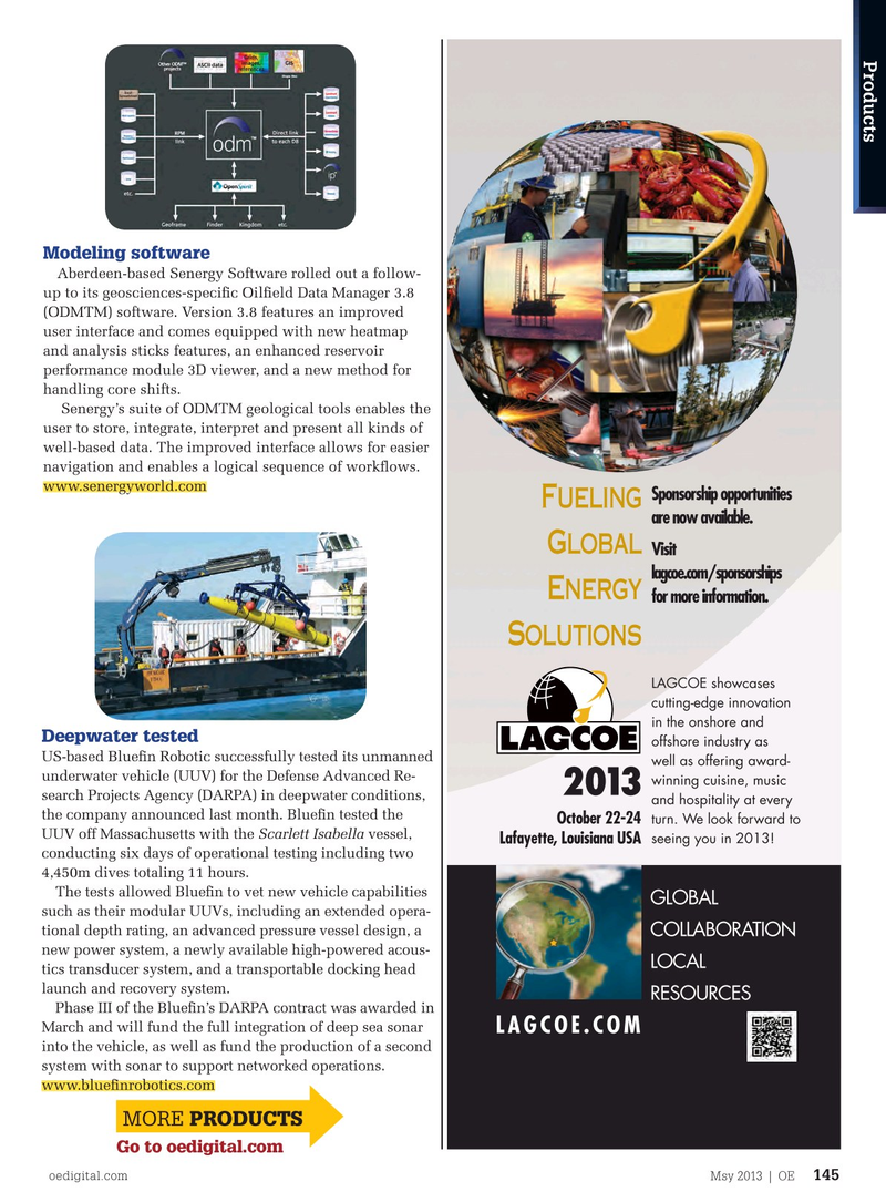 Offshore Engineer Magazine, page 143,  May 2013
