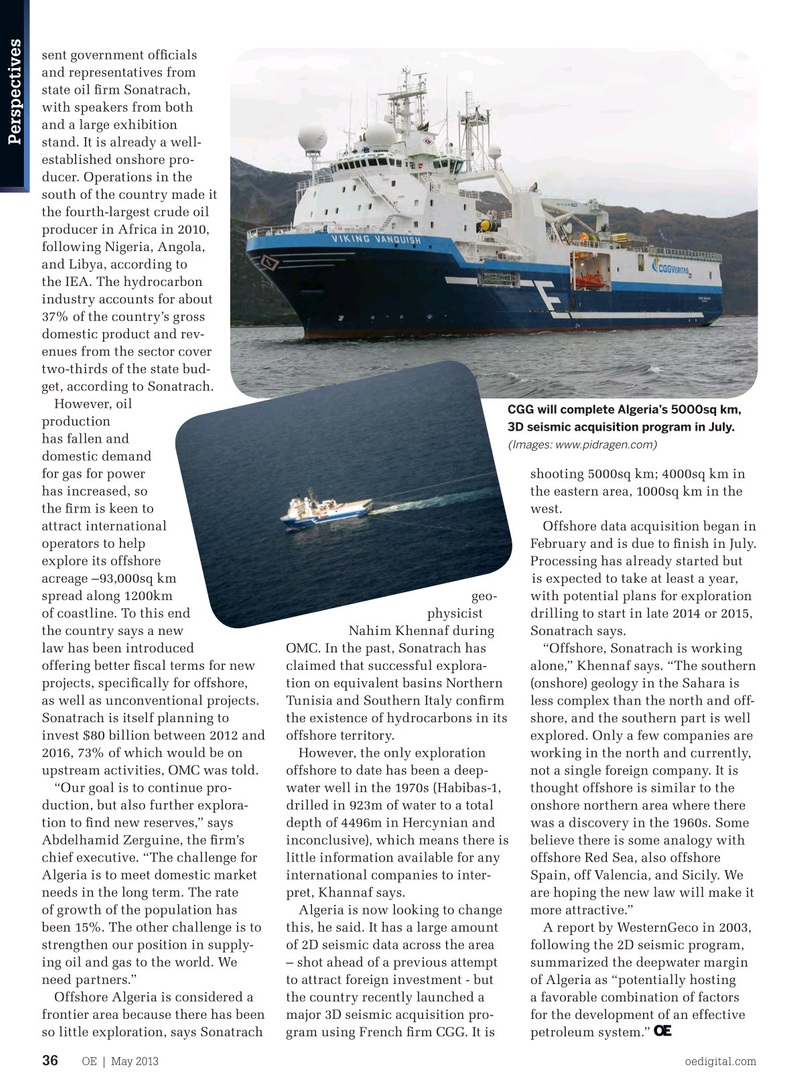 Offshore Engineer Magazine, page 34,  May 2013